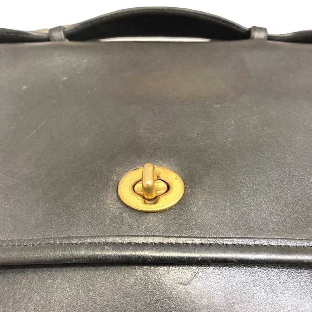 Coach 9870 black leather court bag made in Costa Rica black - Picture 3 of 16